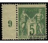 France - n° 102 - 5c vert-jaune - Type Sage. 